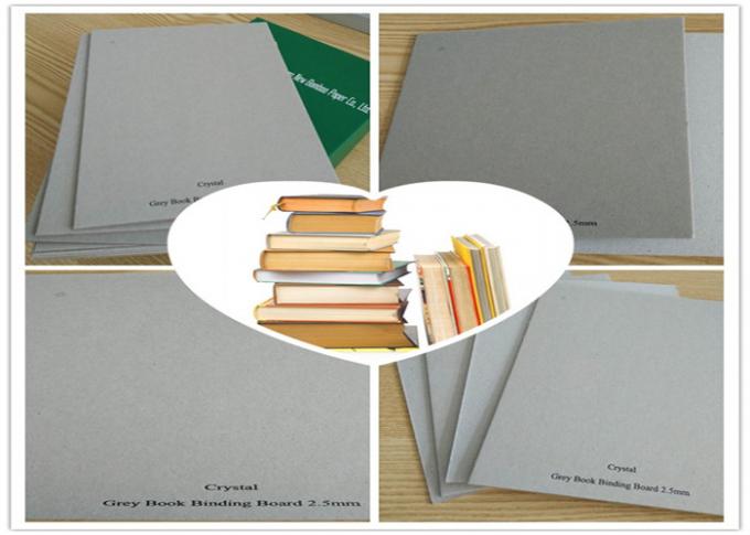 2.5mm Book Binding Cover , Mixed Pulp Strong Stiffness Grey Board Paper