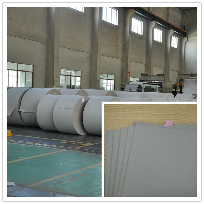 Two side Gray Paper Roll in 450gsm / 0.74mm for lamination to thicker board
