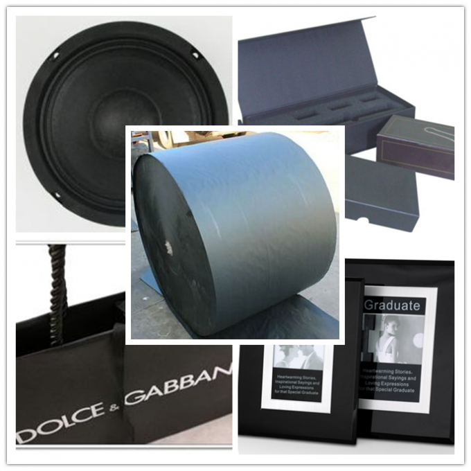 280gsm Flat and Solid Black Paper Roll Black Cardboard One Side Smooth
