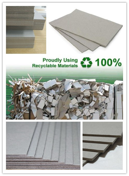 Grade AA Full Grey Paper Board Rigid Boxes Cardboard Sheets , MSDS