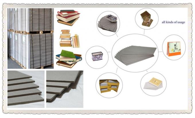 Solid 1100gsm Book Binding board , Mixed Pulp Hard Paper Grey Board Sheets