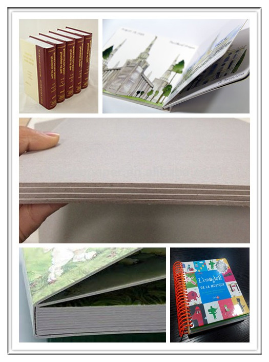 Grey Laminated Book Binding Cover Board , 1.5mm Book Boards For Binding