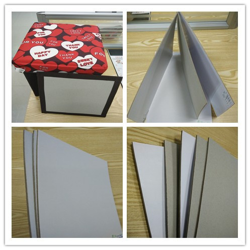 Rigid Grey Back 3mm Duplex Paper Board Book Cover Gray Paperboard Recyclable