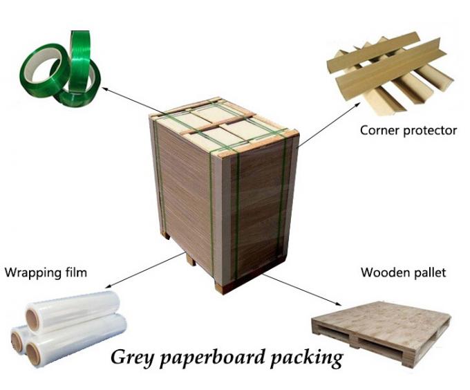 Grade AA Thin Carton Cardboard Sheets 1mm Grey Card Board Paper