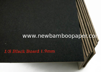 1.9mm Laminated Black Paperboard , Grey Back High Thickness Black Board