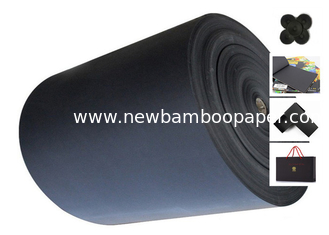China Mixed Pulp 110g High End Shopping Bag used jumbo Rolls Of Black Paper supplier