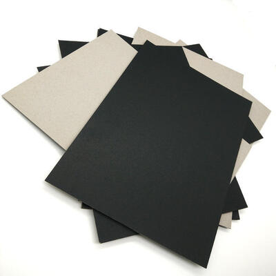 China One Side Black Painted Grey Back 650gsm Black Cardboard Paper for Notebook Cover supplier