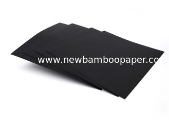 China 280gsm Flat and Solid Black Paper Roll Black Cardboard One Side Smooth supplier