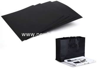 China 350gsm Mixep Pulp Black Paper board for shopping hand bag in recycled material supplier