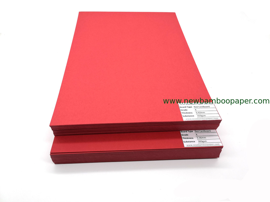 AntiCurl 250gsm 300gsm 350gsm red cardboard hard color paper sheet
