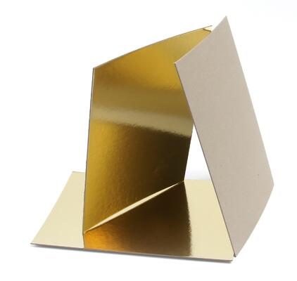 Super Quality PE Coated Metallized Gold Foil Laminated Rigid Anti-Curl Cake Board Base Paperboard supplier