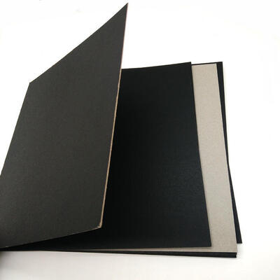 One Side Black Painted Grey Back 650gsm Black Cardboard Paper for Notebook Cover supplier