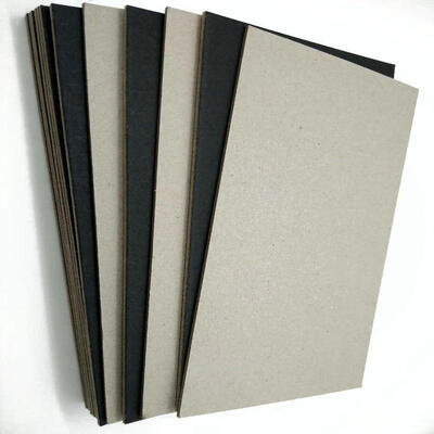 One Side Black Painted Grey Back 650gsm Black Cardboard Paper for Notebook Cover supplier