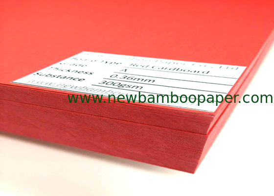 Anti-Curl 250gsm 300gsm 350gsm red cardboard hard color paper sheet supplier