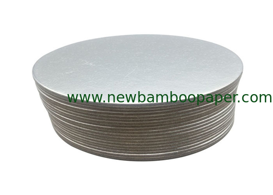 Customize gold and silver back foil laminated grey paperboard for cake boards supplier