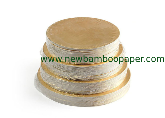 Customize gold and silver back foil laminated grey paperboard for cake boards supplier